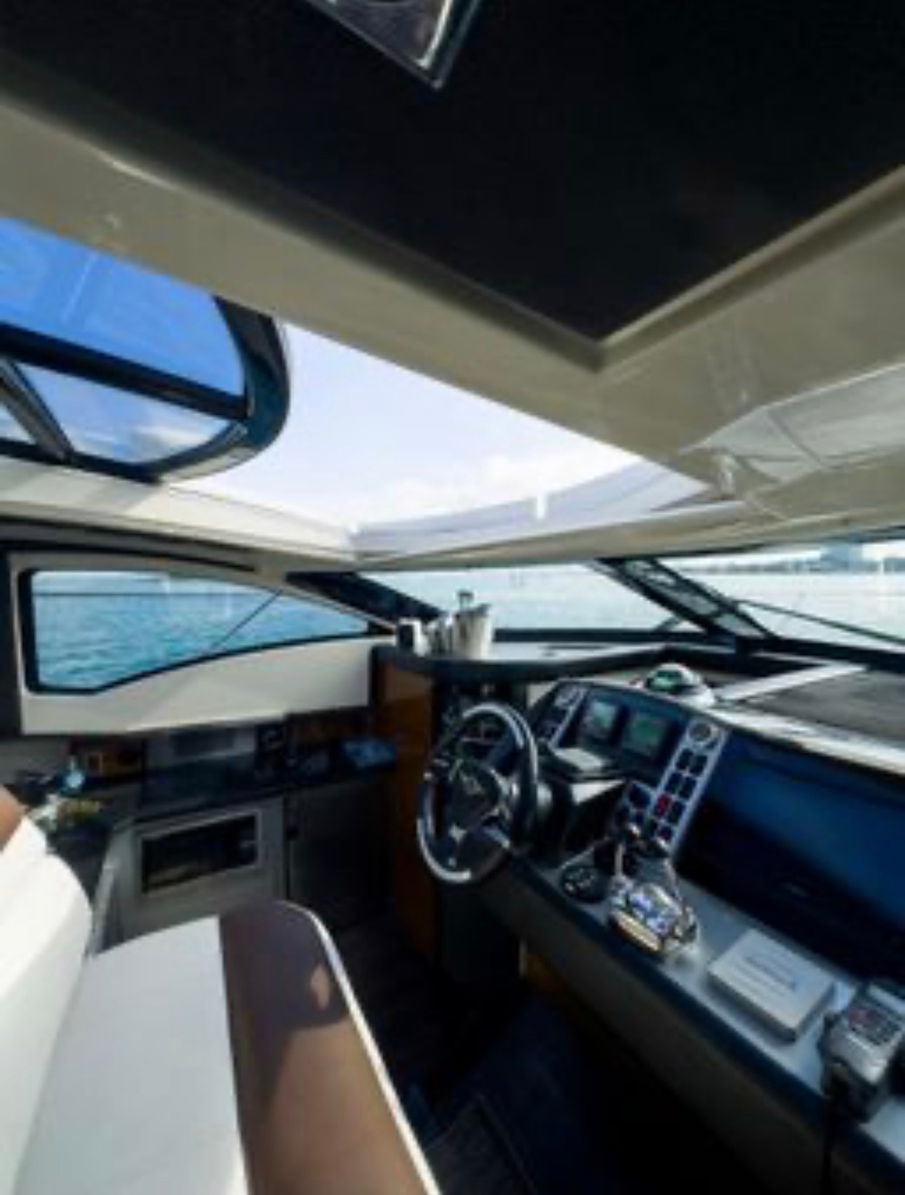 Marquis Sport Coupe 42ft helm cockpit with skylight